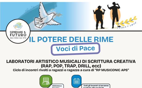 Il Potere delle Rime, laboratori di scrittura musicale al Baratta