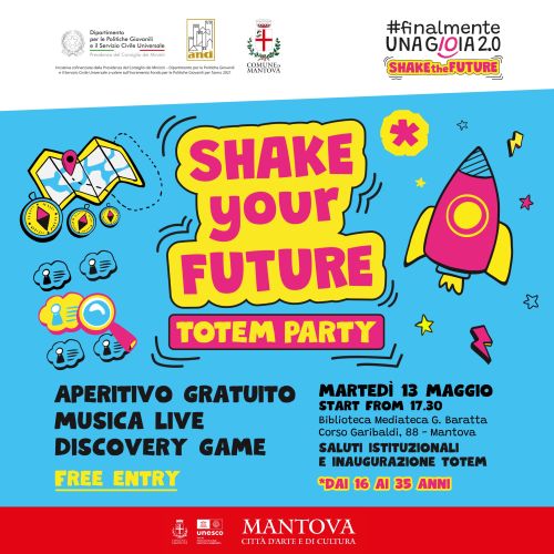 Shake your Future-Totem Party martedì 13 maggio al Baratta