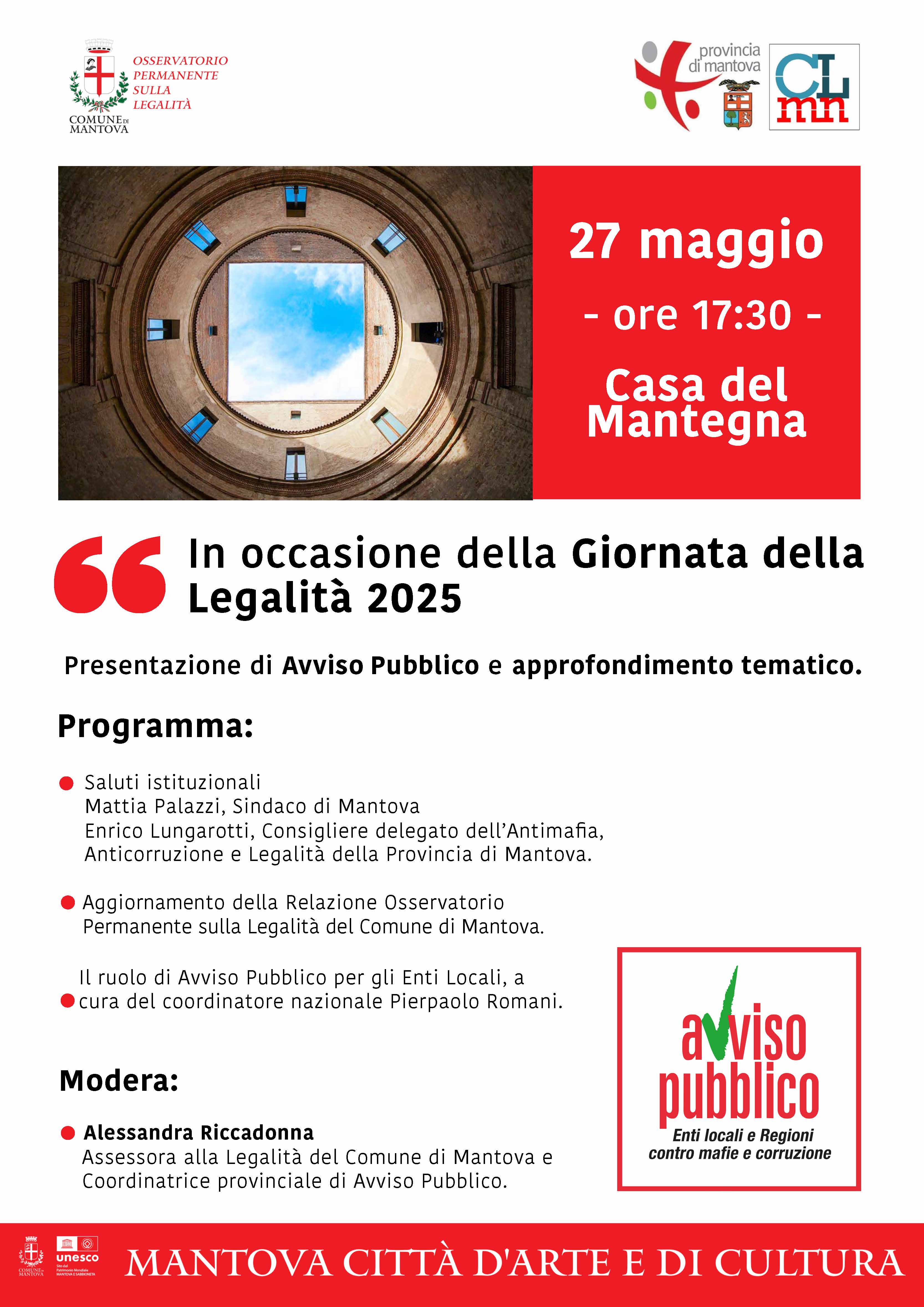 Avviso Pubblico incontra gli Amministratori Locali - rassegna "Capaci di Resistere Ancora" 2025
