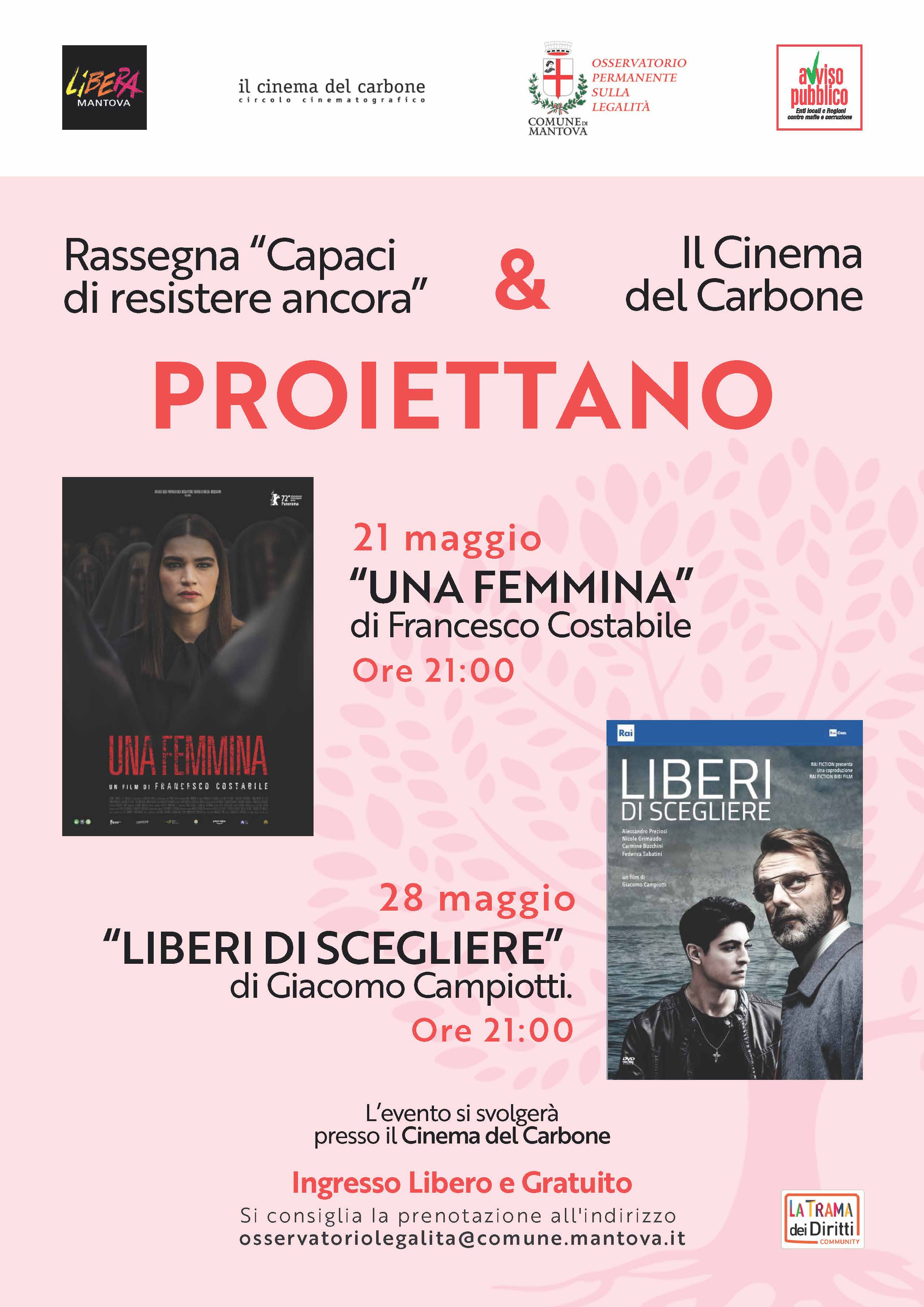 Proiezioni cinematografiche - rassegna "Capaci di Resistere Ancora" 2025