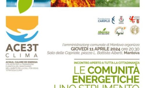 Nella Sala delle Capriate l'incontro pubblico “Le Comunità Energetiche