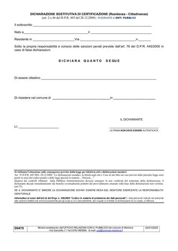 Residenza e cittadinanza