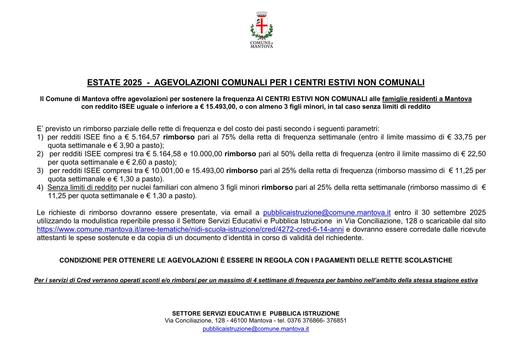 Informativa agevolazioni CRED Estate 2025